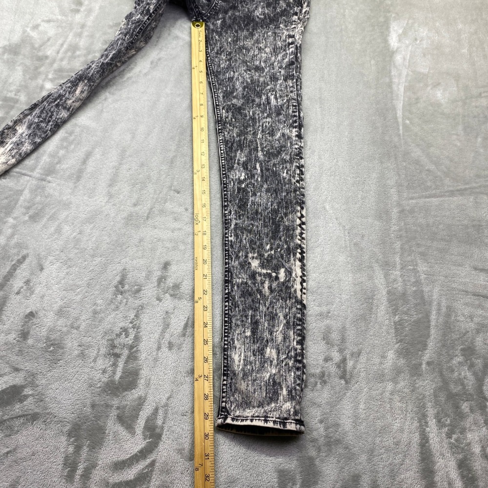 Rag‎ Bone Jean Skinny Jeans Acid Wash Black White Distressed Size 26 Grunge - Picture 3 of 10
